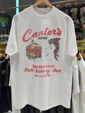 90s CanterS Deli Fairfax Rare White T-Shirt
